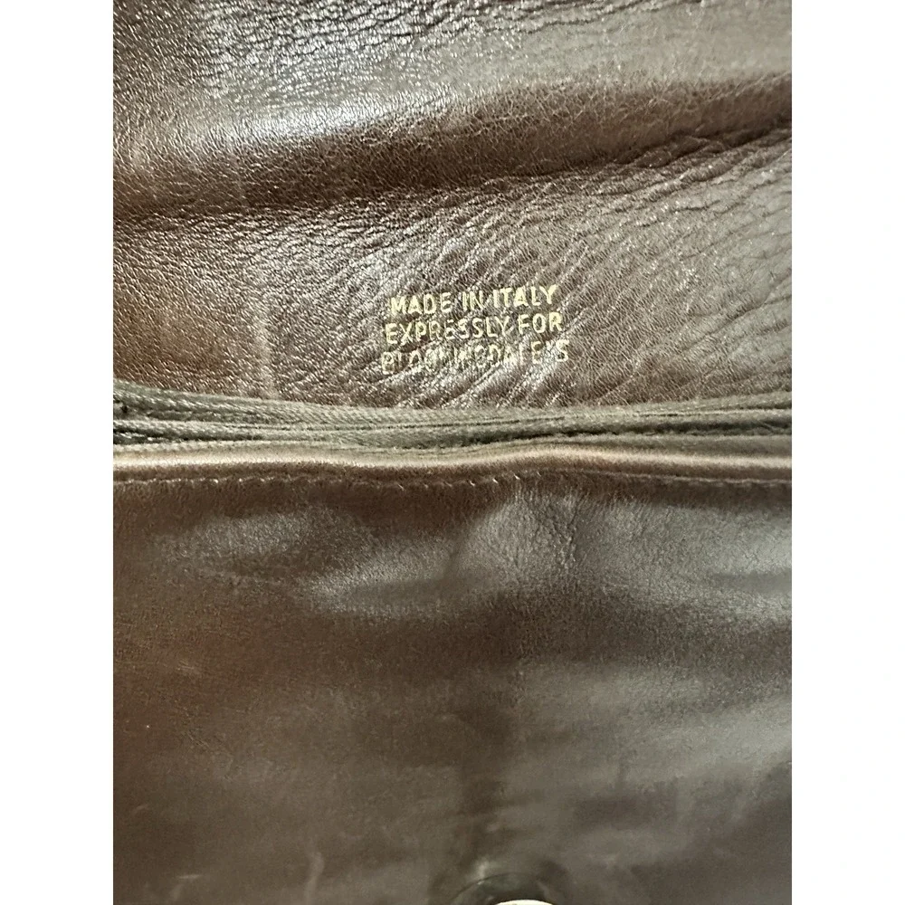 VintageBrown Genuine Leather Made In Italy Purse Made For Bloomingdales Elegant!